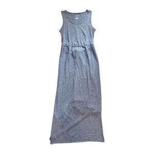 Navy & White Striped Maxi Dress